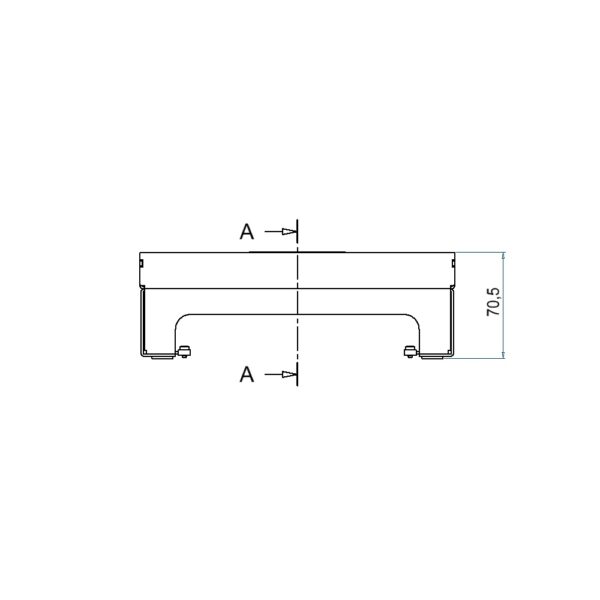 Produktbild UBD 217 162  -  Schwerlast-Unterflur-Bodendose UBD 210 small inkl. Deckel mit Kante, geschlossen, 16mm Vertiefung und 1 Bürsten.